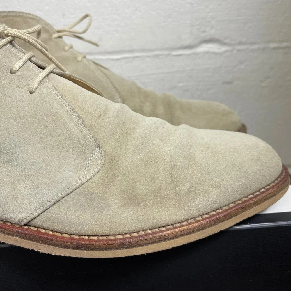Gravati 14444 Chukka Ankle Boots Beige Suede Lace up Men's 12 M Made In Italy
